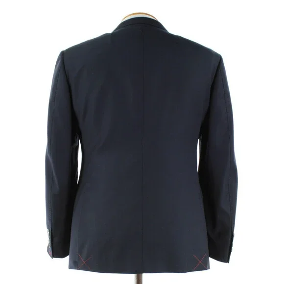 Cardinal of Canada NWT 100% Wool Sport Coat Size 40S US In Solid Navy Blue